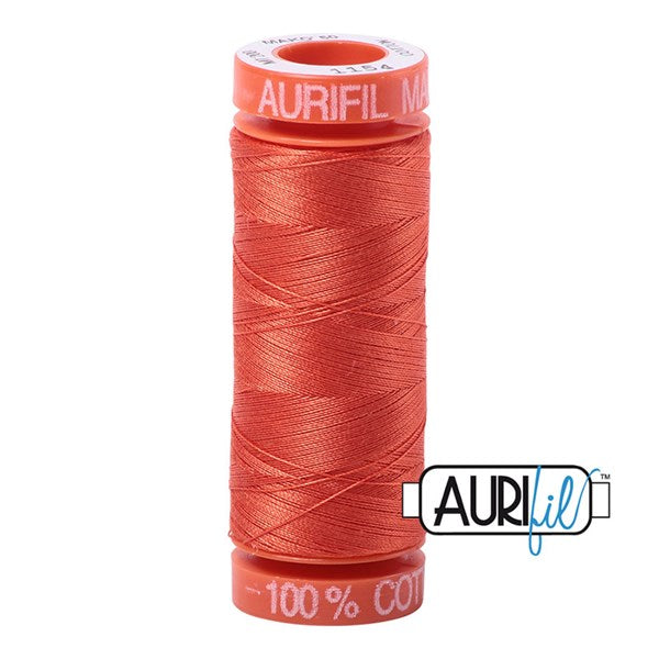 50wt Aurifil Dusty Orange 100% Cotton Mako Thread #BMK50SP200-1154 Thread Aurifil   