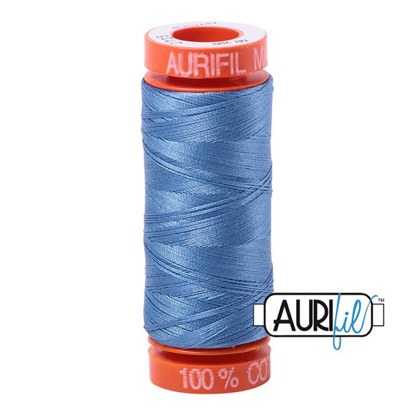 50wt Aurifil Light Wedgewood 100% Cotton Mako Thread #BMK50SP200-2725 Thread Aurifil   