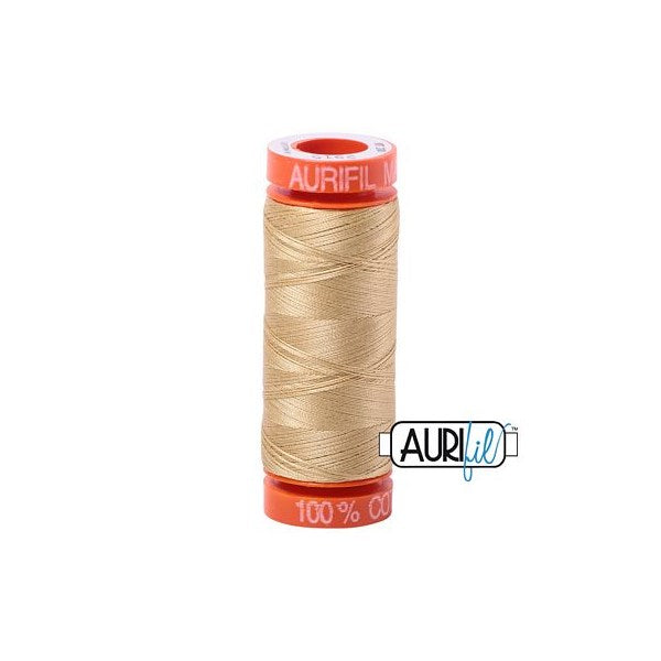 50wt Aurifil Very Light Brass 100% Cotton Mako Thread #BMK50SP200-2915 Thread Aurifil   