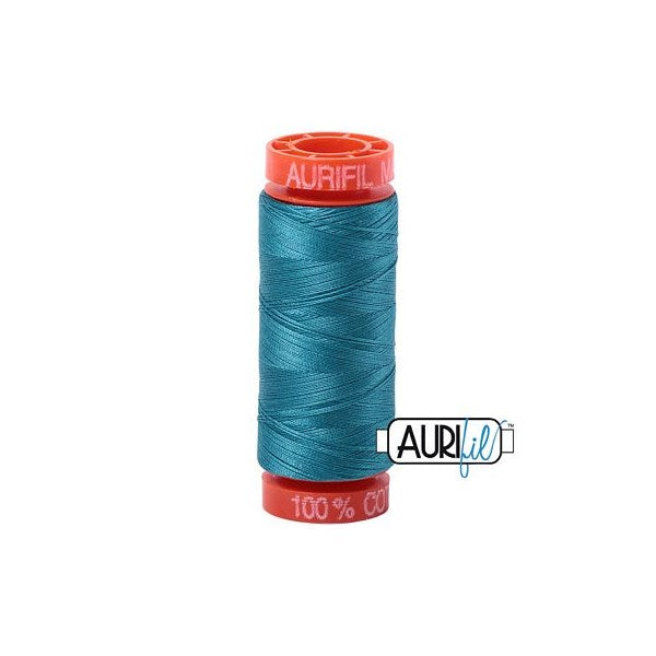 50wt Aurifil Dark Turquoise 100% Cotton Mako Thread #BMK50SP200-4182 Thread Aurifil   