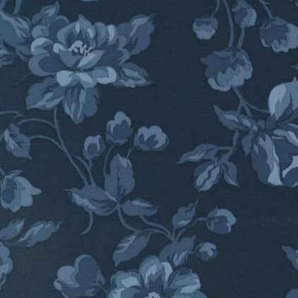 Shoreline Navy Floral 108013 24 - 108" Wide 1 YARD Fabrics Moda Fabrics   