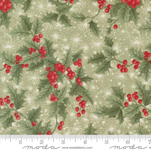 A Christmas Carol Holly Berry Sage 44352-14 Fabrics Moda Fabrics   