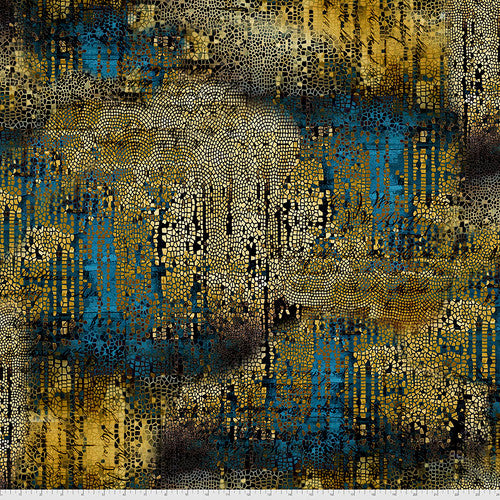 Abandoned Gilded Mosaic Gold PWTH140 Fabrics Free Spirit   