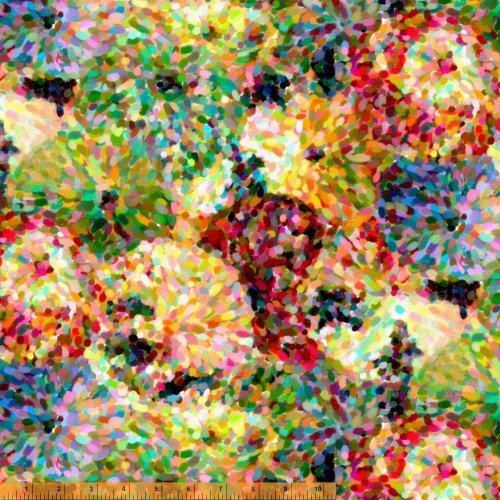Impressionist Floral Multi 51464D-X - 108" Wide 1 YARD Fabrics Windham Fabrics   