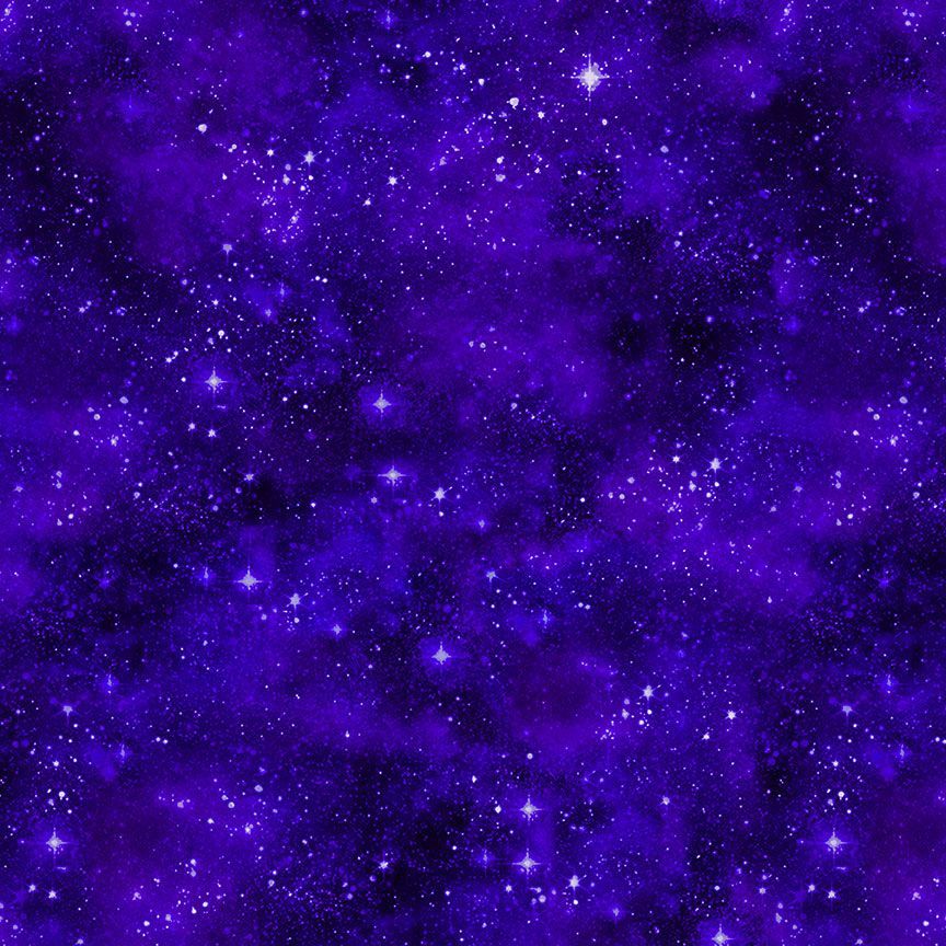 In Space Purple CD1839 Fabrics Timeless Treasures   