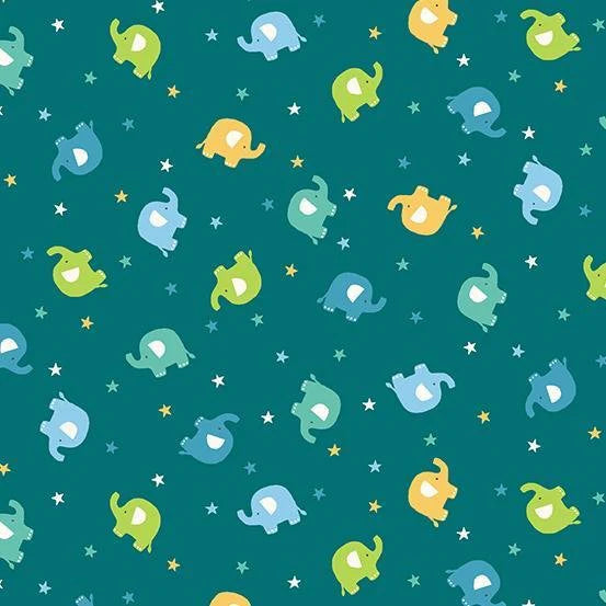 In The Jungle Ellie Scatter Blue TP2603B Fabrics Andover   