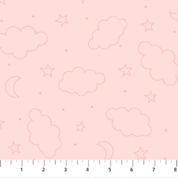Dreamtime Pink Minky 10386-21 - 1.5 YARD Fabrics Northcott   