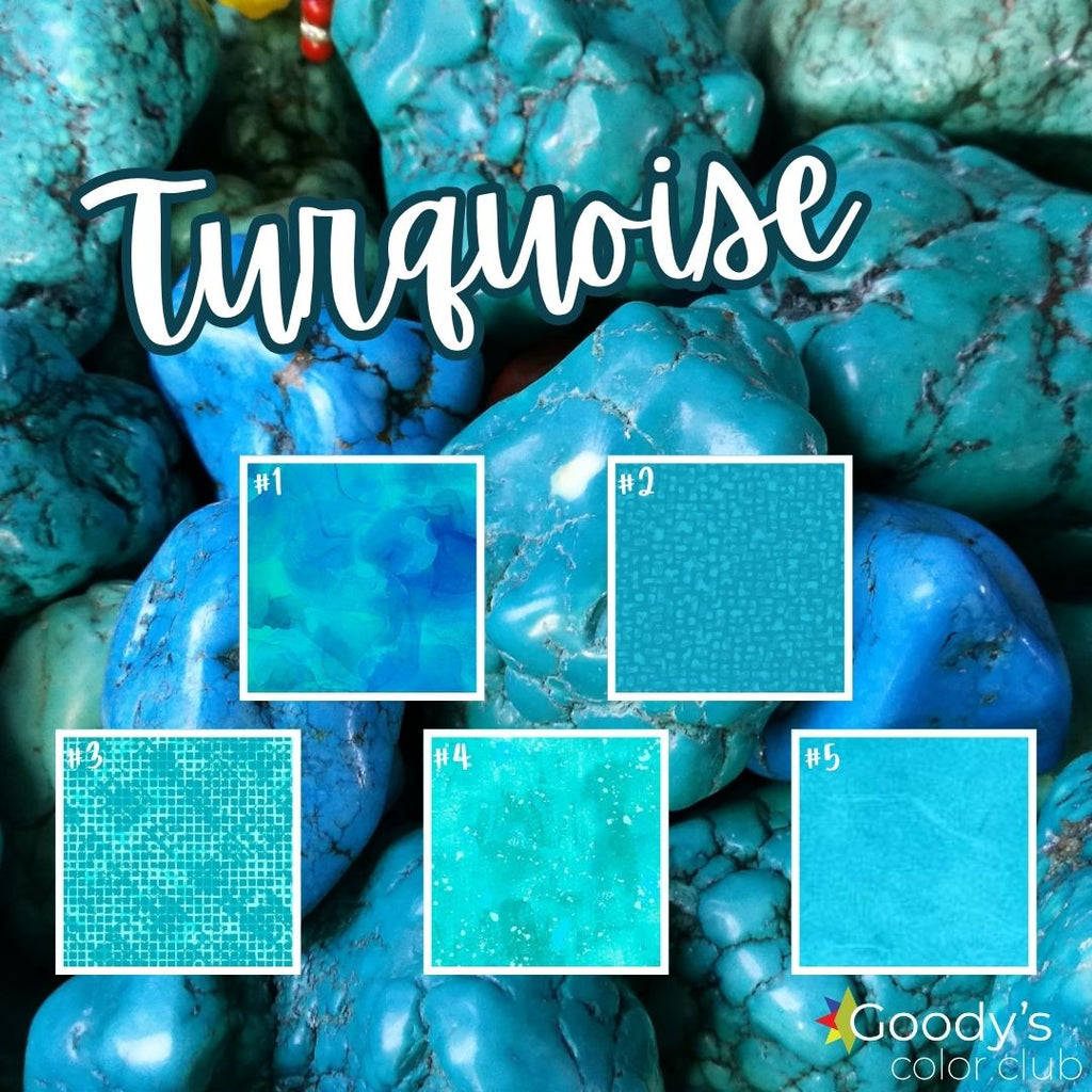 Goody's Color Club - May '24 Turquoise Fabrics GE Designs   