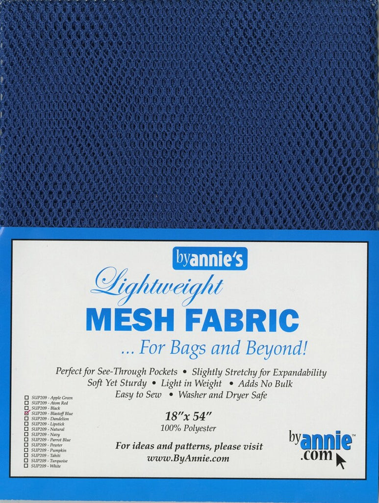 Lightweight Mesh Fabric - Blastoff Blue Bag Making Checker