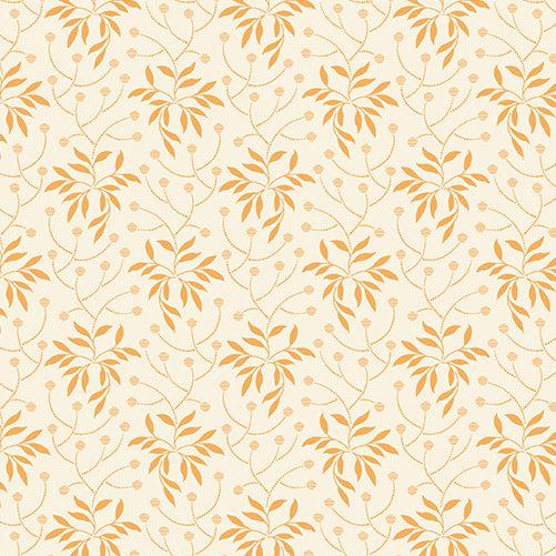 Pumpkin Licorice Branches and Buds Whipped Cream A1103L Fabrics Andover   