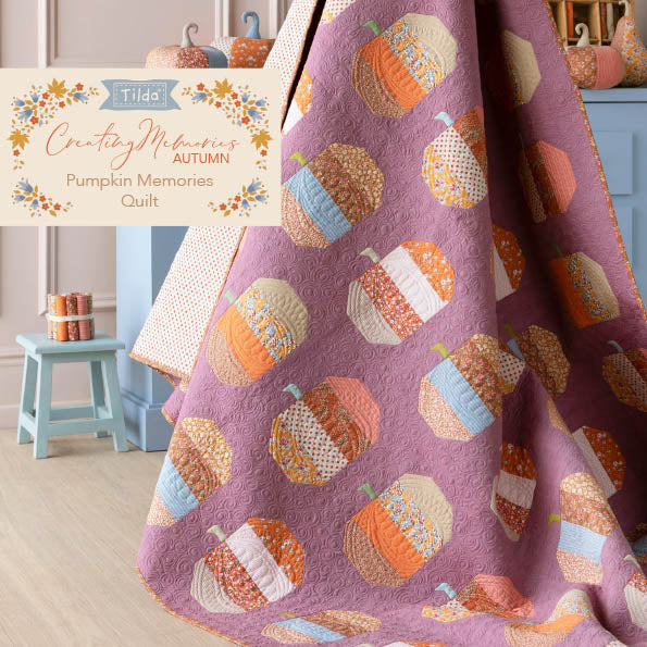 Tilda Pumpkin Memories Quilt - Stripologized Kit - 63" x 78" Pre-Order Fabrics Tilda   