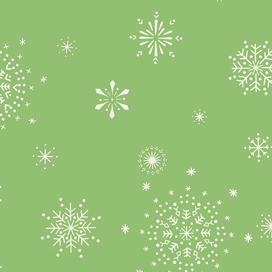 Retro HoHo Snowfall Green A575-G Fabrics Andover   