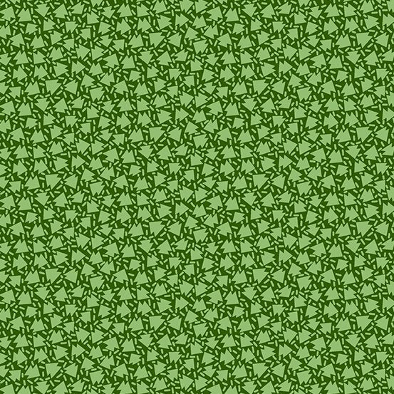 Retro HoHo Tree Sprinkles Winter Green A581-G Fabrics Andover   