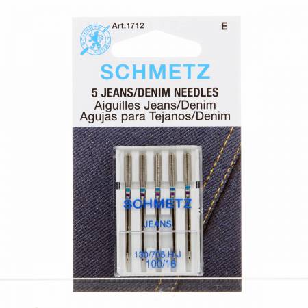 Schmetz Denim/Jeans Machine Needle Size 16/100 # 1712 Tool Checker   