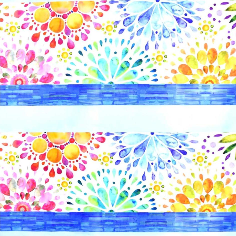 Summer Breeze Jewel Border Multi 2SB1 Fabrics In The Beginnings Fabrics   