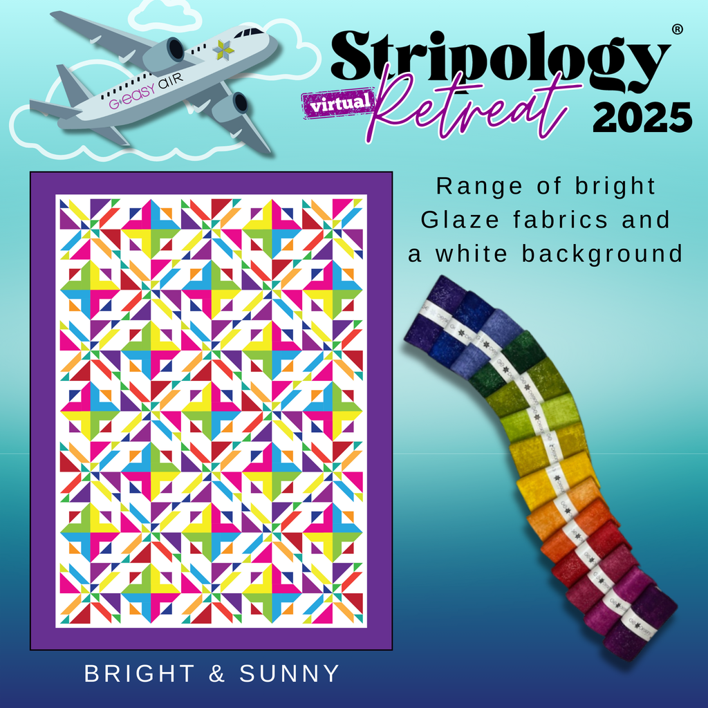 Stripology Virtual Retreat 2025 - Session 1 Fabrics GE Designs Retreat 2025 Kit - Bright and Sunny