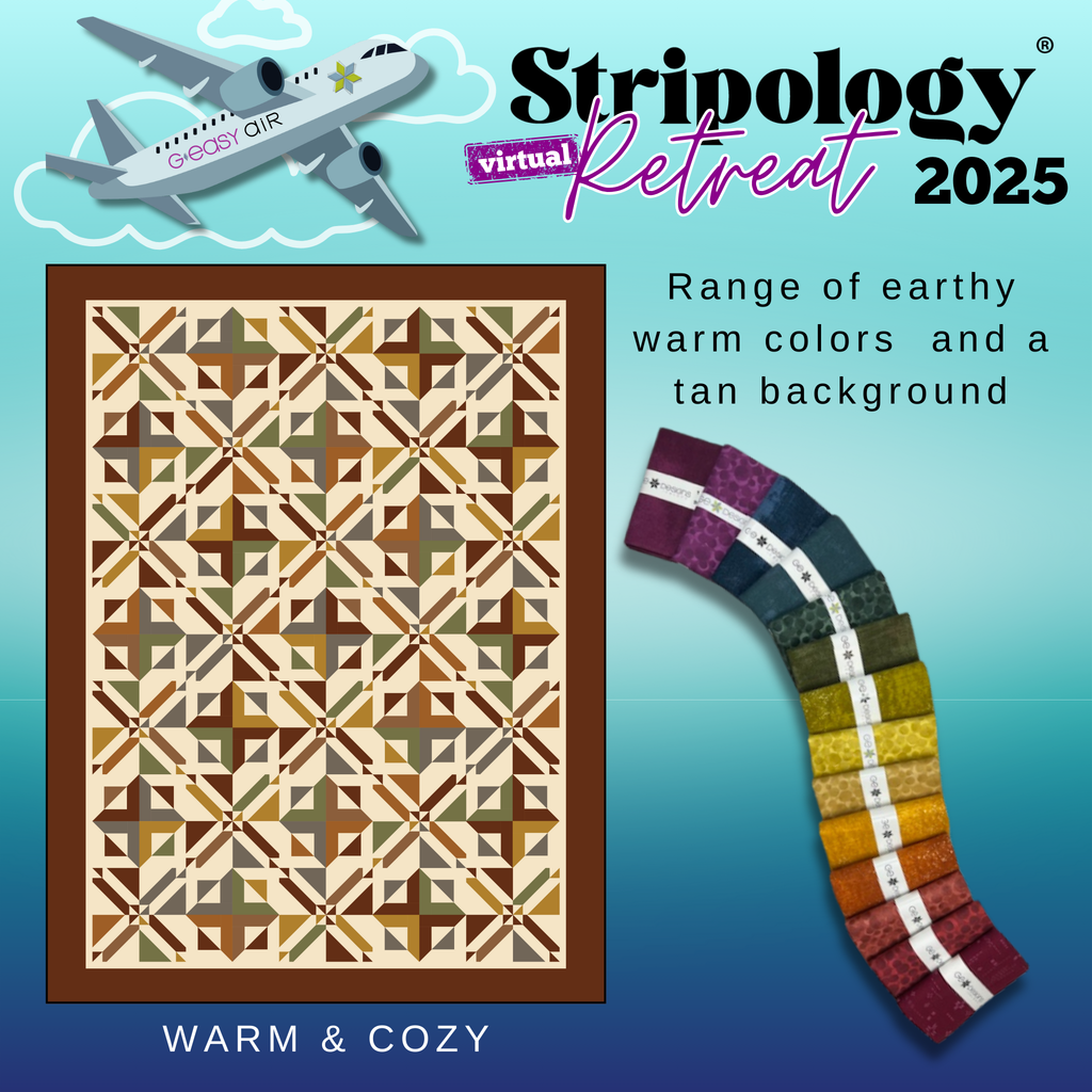 Stripology Virtual Retreat 2025 - Session 1 Fabrics GE Designs Retreat 2025 Kit - Warm and Cozy