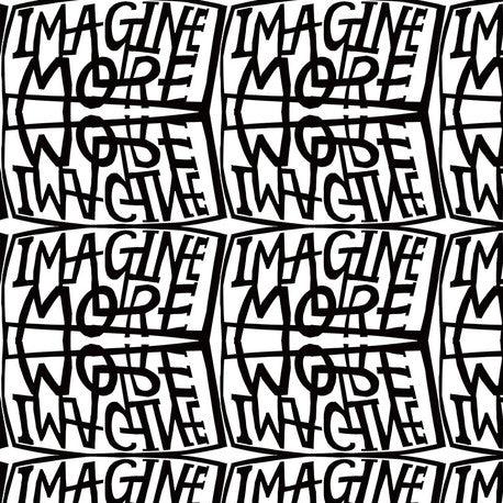 Writing On The Wall Imagine White PWES999 Fabrics Free Spirit   