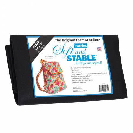 Soft and Stable Black 100% Polyester Foam Stabilizer 36in x 58in # PBASS1036  By Annie   