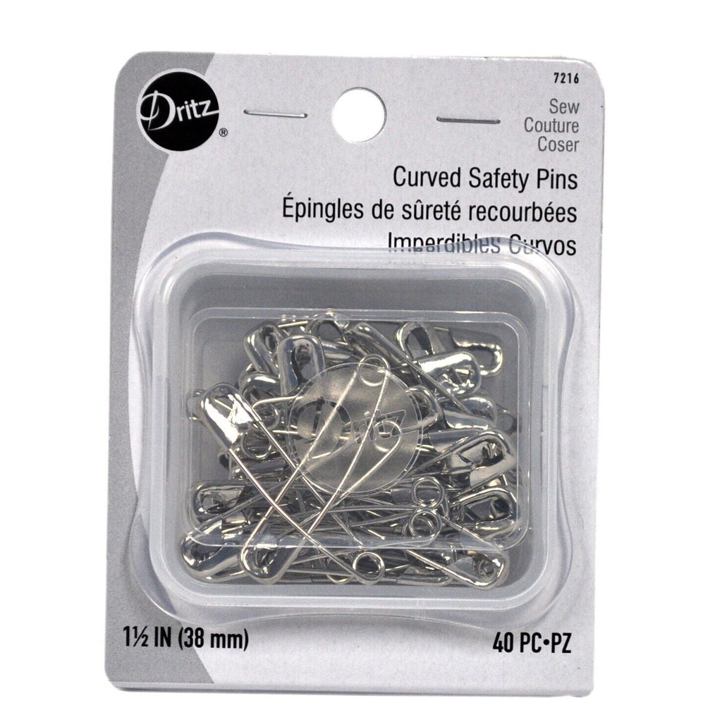 Curved Safety Pin 1 1/2in Size 2 40ct #7216 Tool GE Designs   