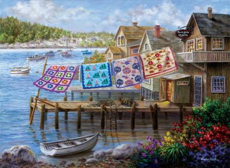 Dockside Quilts 500pc Puzzle with Large Pieces  Checker   