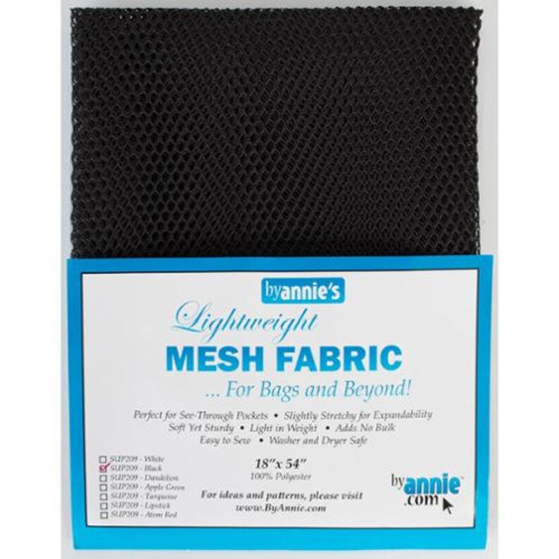 Lightweight Mesh Fabric - Black Bag Making Checker