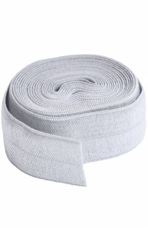 Fold-over Elastic 3/4in x 2yd Pewter  Checker   