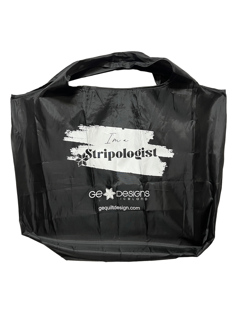 Stripology Tote Bag Black Storage & Bags GE Designs   