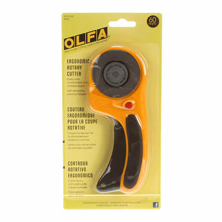 Olfa 60 mm ergonomic rotary cutter RTY3DX Tool Checker   