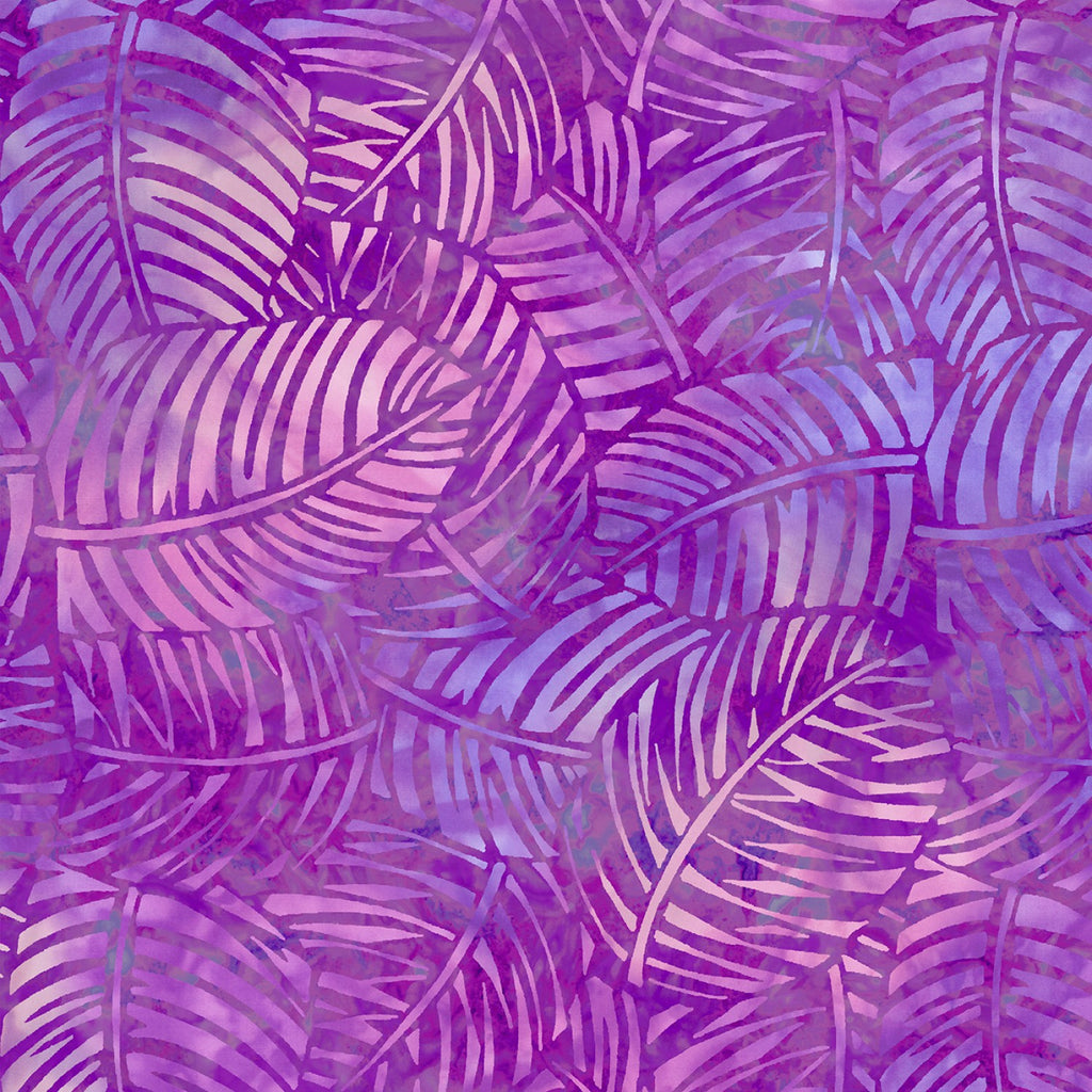 Palm Leaves Purple 2087-646 108" Wide  - 3 YARD Fabrics Wilmington   