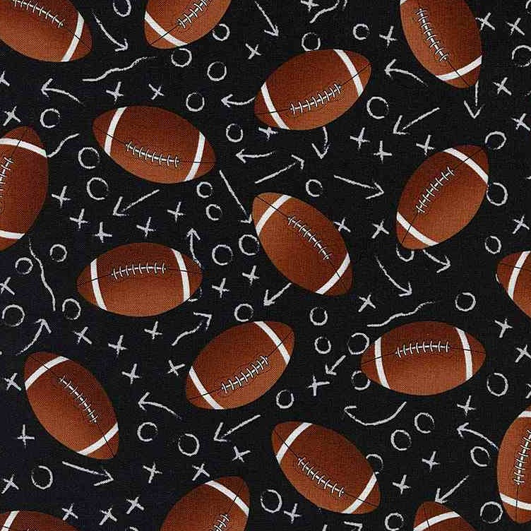 Tossed Footballs C1228 Fabrics Timeless Treasures   