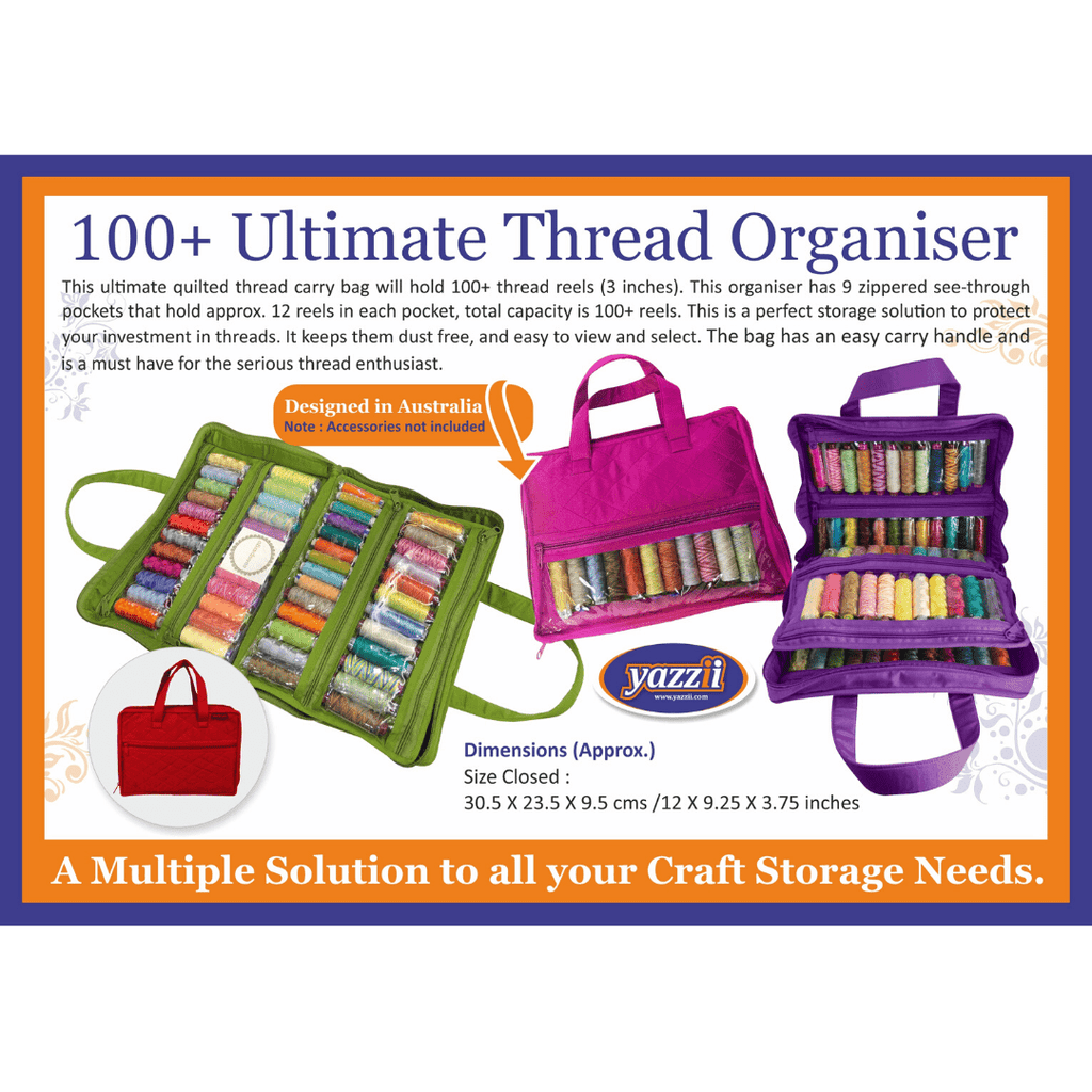 Yazzii Ultimate Thread Organizer 100 Purple CA635P Storage & Bags Yazzii   